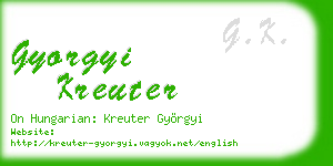 gyorgyi kreuter business card