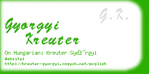 gyorgyi kreuter business card